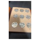 16 American Eagle Silver Dollars in Album