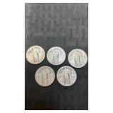 Dates rubbed off   standing liberty quarters
