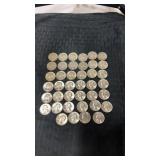 40 ï¿½ 1960,63& 64 silver quarters