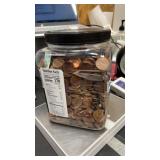 Plastic Jar Mixed Unsearched Pennies, 16 Pounds 5