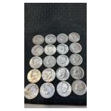 20. Kennedy half dollars mixed dates  $20
