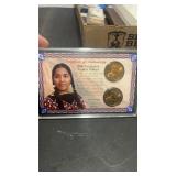 2000 Sacajawea golden dollars in slab