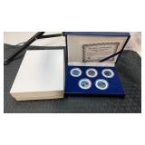 Set of 5 fully colorized 2000 state quarters with