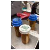 3 Plastic Bottles 1940s-60s Pennies, 1 Pound 2 oz