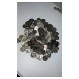 1 lb 4 oz Bag of mixed date dimes approximately