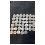 40 ï¿½ 1964. Silver quarters