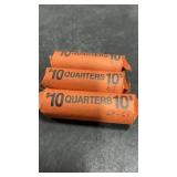 3 Rolls 1960s Quarters