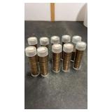 10 Tubes 1960s Pennies Mostly D Stamped., Approx