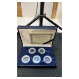 Set of 5 fully colorized 1999 state quarters