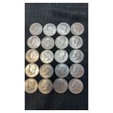 Bicentennial  Kennedy half dollars 1776-1976  $20