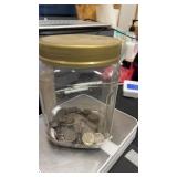 Plastic Jar , 1978 Nickels, 1 pound, 1 oz