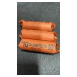 3 Rolls 1990s Quarters Stamped D