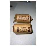 2 rolls of $10 half dollars