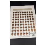 Lincoln memorial cent set 1959-1995 glass on