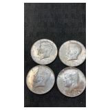 4.  1965  Kennedy half dollars 40% silver