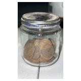 12.3 oz 1/2 jar of  unsearched Pennieï¿½s 1960ï¿½s