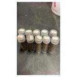 10 Tubes 1950s Pennies, D & S Stamped. approx 50