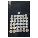 37 ï¿½- 1961.    Silver quarters