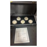Five Piece Morgan Silver Dollar Mint Collection