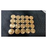 2000  P./D Sacajawea, dollar coins $20