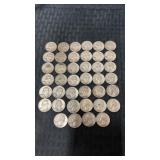 40 ï¿½ 1940ï¿½s mixed date silver quarters