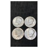 4.  1968 Kennedy half dollars 40% silver