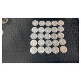 25 ï¿½-  1953  silver quarters