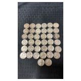 38 ï¿½.  1970ï¿½s silver quarters
