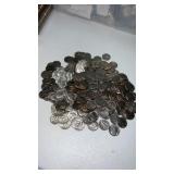 1 lb 4 oz Bag of mixed date dimes approximately