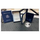1 oz silver American Eagle coin in capsule