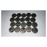 20. Mixed date Kennedy half dollars