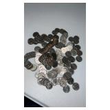 12.5 oz Bag of Mixed date dimes approximately $24
