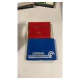 2 railroad playing card set decks