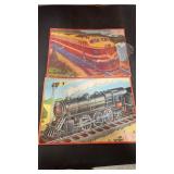 2 Unused Railroad Puzzles. Milton Bradley