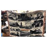 BNSF blanket with multiple different locomotives.