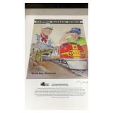 National Railroad Museum sign and numbered print