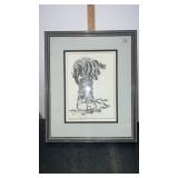 George Brian Jr. 1991 Signed Railroad Drawing,