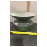 Green Cast Iron & Porcelain Coated Santa Fe