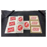 9 sealed packs of playing cards Milwaukee road,