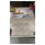 1982 Amtrak Railroad Calendar, Approx 24x36ï¿½