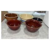 5 Stoneware Bowls