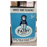 Fairy soap advertising tin  sign  approximately