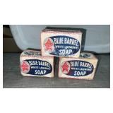 3 Bars Vintage Blue Barrel Soap