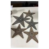 Cast iron star decorations