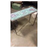 Accent. Table  wrought iron base approximately