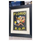 Framed Art Florio  approximately  16.5 x 13.5ï¿½