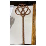 Wooden twisted rug beater