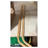 Wooden handles for plow or wheelbarrow