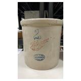 Red wing stone ware crock large logo 2 gallon
