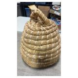Bee skep beehive  coiled rye grass basket